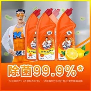 威猛先生 洁厕灵 柠檬草香 750g*4 洁厕液 洁厕剂 马桶厕所清洁剂 洁厕宝 去异味 洁厕神器 除垢 去渍