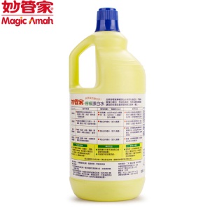 妙管家（Magic Amah）台湾进口彩漂剂洗衣液杀菌消毒去黄渍除臭护色家用漂白水还原剂 柠檬漂白水2000g