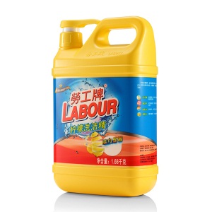 劳工牌（LABOUR）洗洁精瓶装清洗剂 清新柠檬 1.68kg（泵装）
