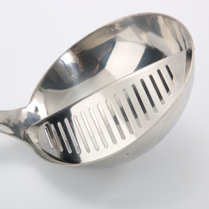 美厨（maxcook）汤勺漏勺 304不锈钢多功能大汤勺漏勺 一体成型加厚汤勺子长柄带钩MCCU041