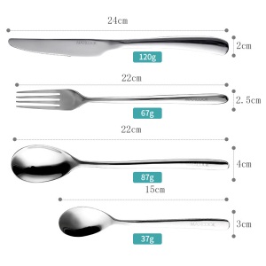 美厨（maxcook）不锈钢刀叉勺餐具四件套 西餐餐具MCGC042