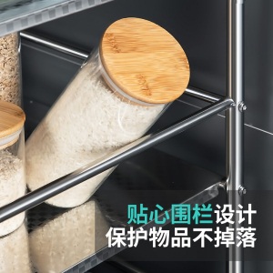 美厨（maxcook）厨房置物架 不锈钢四层微波炉架烤箱架 落地收纳储物架 70*35*100cm MCWA964