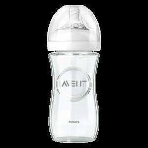 飞利浦新安怡奶瓶婴儿玻璃宽口径原装进口配螺纹奶嘴120ml240ml