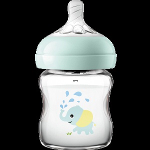 飞利浦新安怡奶瓶玻璃宽口径奶瓶印花婴儿原装法国进口120ml240ml