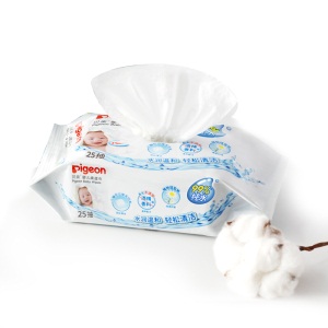 【贝亲官方旗舰店】 婴儿棉柔湿巾湿纸巾小包便携装25片装 KA37