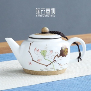 3手绘陶瓷茶壶 家用功夫茶具过滤泡茶器 陶泥手工泡茶壶单壶大号3