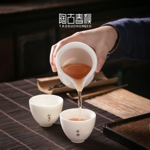 3整套德化白瓷茶具套装家用薄胎功夫茶具简约陶瓷盖碗品茗杯套组3