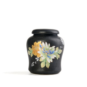 2日式陶瓷茶叶罐家用复古防潮密封罐装茶叶罐子小号窑变茶叶储藏罐