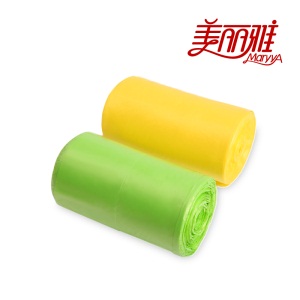 6美丽雅家用手提式易扎口背心式加厚垃圾袋清洁袋塑料袋1卷60只