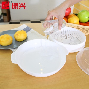 c9振兴微波炉蒸笼专用器皿用品套装蒸锅碗专用盒塑料大号用品蒸饭煲