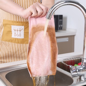 6美丽雅吸水不易掉毛不易沾油加厚抹布厨房洗碗布清洁毛巾8片30cm