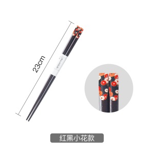 c2日式樱花指甲筷子尖头家用个性实木可爱餐具创意情侣筷子