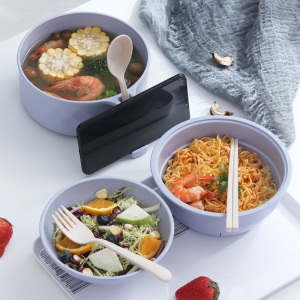 d3网红泡面碗带盖日式大碗宿舍学生可爱单个方便易清洗便当饭盒神器