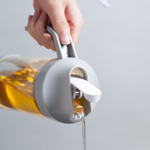 c2北欧风防漏玻璃油壶自动开合油瓶家用油罐壶醋壶酱油醋调料瓶神器