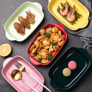 c11烤盘烤碗陶瓷芝士焗饭盘碗烤箱专用创意菜盘家用微波炉西餐盘子碟