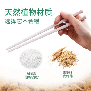 d3家用环保糖果色网红筷子小麦餐具创意防霉家庭彩色分类稻谷壳筷子