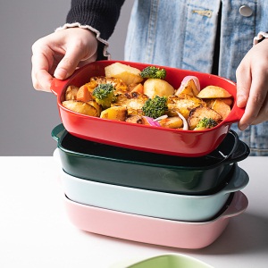 c11烤盘烤碗陶瓷芝士焗饭盘碗烤箱专用创意菜盘家用微波炉西餐盘子碟