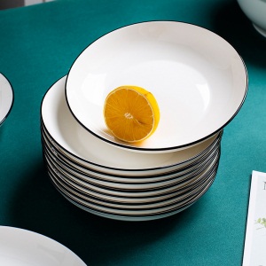 c6盘子套装组合菜盘家用ins餐盘创意西餐鱼牛排陶瓷碟子北欧碗餐具