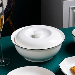 c6大碗汤碗面碗简约8英寸单个 北欧家用餐具可爱陶瓷碗大号饭碗汤盆