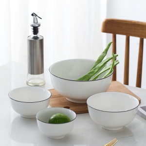 c6创意日式简约碗家用吃饭陶瓷泡面碗餐具水果沙拉碗面碗大号碗汤碗