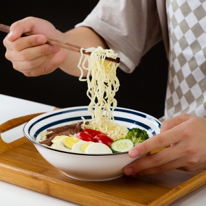 c6日式拉面碗单个家用创意斗笠碗饭碗吃泡面碗陶瓷餐具大号汤碗面碗
