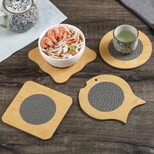 d5竹木餐垫 创意桌垫杯垫防烫垫餐桌垫碗垫砂锅盘子垫隔热垫