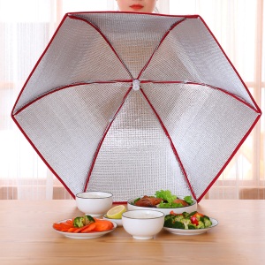 d5冬季食物保温菜罩饭菜餐桌饭罩神器家用盖菜罩加热菜折叠加厚罩子