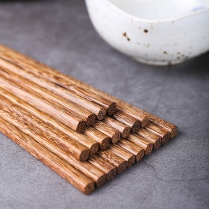 c6恩益 日式鸡翅木筷子天然无漆无蜡木质家用实木餐具筷10双装