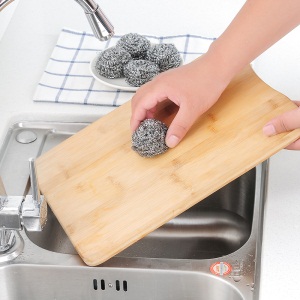 d5钢丝球清洁球家用不锈钢洗锅厨房清洁用品刷洗碗环带柄铁丝不掉丝