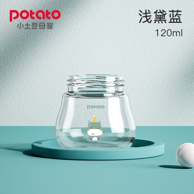 小土豆小熊宽口径玻璃奶瓶系列硼硅原装玻璃瓶身配件防爆瓶子s588ps