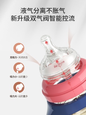 断奶奶瓶2-3-6-8月以上大宝宝防胀气ppsu吸管1岁半新生婴儿初生0s588ps