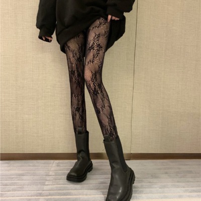 青涩 蕾丝渔网袜白色丝袜女薄款防勾丝夏季超薄jk袜连裤袜大码白丝黑丝s586p