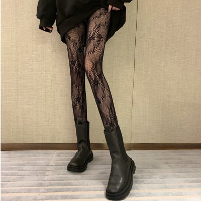 青涩 蕾丝渔网袜白色丝袜女薄款防勾丝夏季超薄jk袜连裤袜大码白丝黑丝s586p