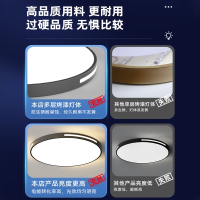 青涩2022年新款主卧室灯LED吸顶灯简约现代大气圆形阳台客厅房间灯具s586p