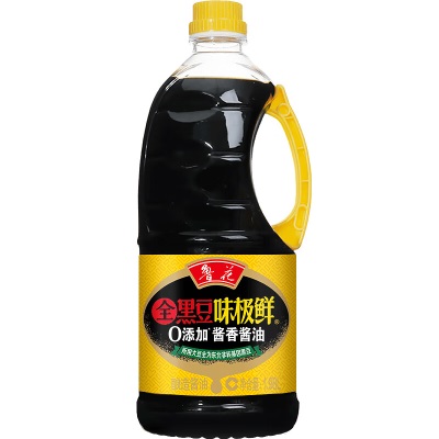 鲁花黑豆味极鲜酱香酱油 1.98L 365天 特级头道 炒菜家用 厨房调味品s501