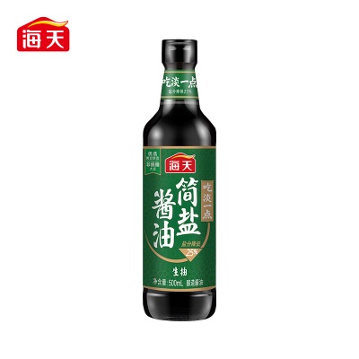 海天 酱油 简盐生抽 薄盐多鲜酱油 500mls587