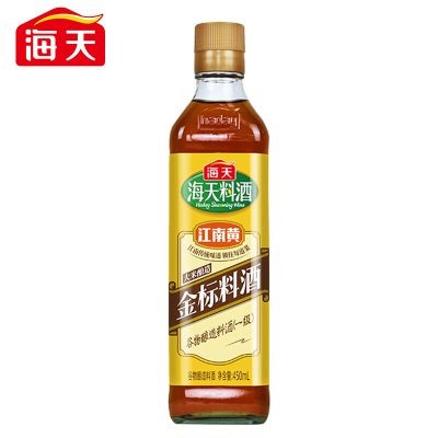 海天 料酒 金标料酒 一级谷物酿造料酒 零添加防腐剂450ml 中华老字号s587