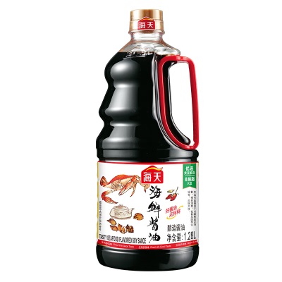 海天 海鲜酱油1.28L 高端一级品质 调料调味品大瓶装点蘸凉拌火锅小炒s587