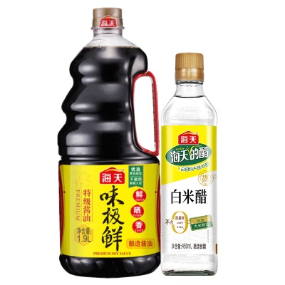 海天 酱油生抽味极鲜特级高鲜1.9L+白米醋450mls587