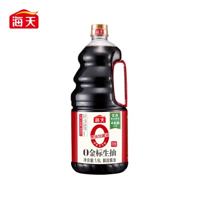 海天零添加 0金标生抽1.9L 0添加防腐剂/味精 特级酱油金标酱油升级版s587