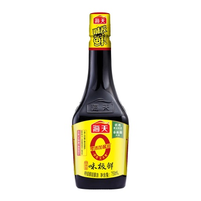 海天零添加味极鲜酱油750ml 0添加防腐剂/添加剂s587