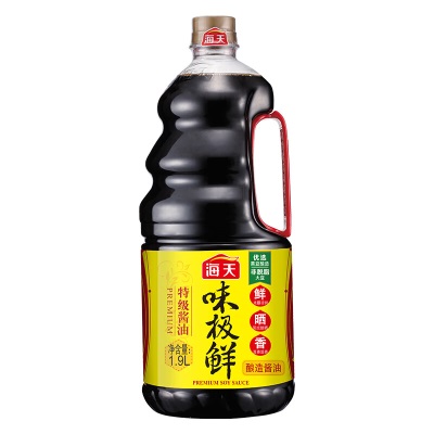 海天味极鲜特级生抽1.9L 非转基因原粒黄豆 酿造酱油s587