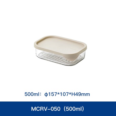 Glasslock进口保鲜盒冰箱冷冻盒食物储存收纳盒可微波储存盒带饭饭盒500mls440