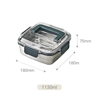 Glasslock进口不锈钢保鲜盒 大容量冰箱收纳储存盒 零食水果收纳盒s440