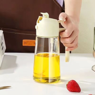 Glasslock玻璃油壶厨房家用自动开合油瓶防漏调味酱油醋分装倒油瓶s440