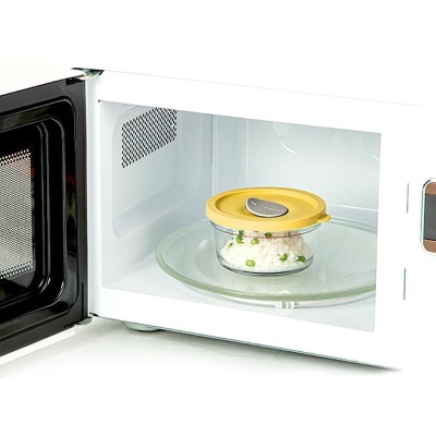 Glasslock进口玻璃碗 耐热钢化玻璃饭盒 硅胶盖保鲜盒s440
