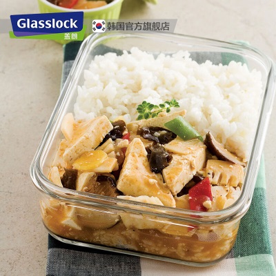 Glasslock韩国进口钢化玻璃保鲜盒耐热微波炉饭盒s440
