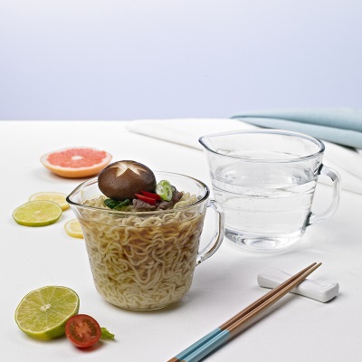 Glasslock韩国进口钢化玻璃量杯微波炉早餐杯 刻度杯 500ML/RM402s440