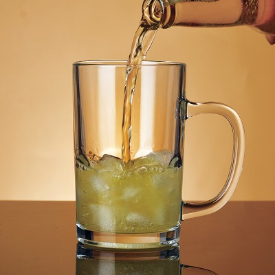 喜碧（Scybe）玻璃杯茶杯耐热玻璃茶杯玻璃水杯啤酒杯带把办公杯肖恩430ml 2只s441