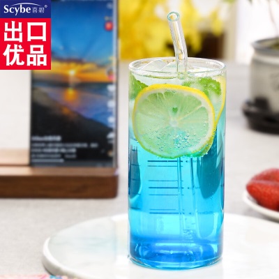 喜碧（Scybe）玻璃杯 牛奶杯耐热玻璃杯带刻度水杯果汁杯早餐牛奶杯朗尼300mls441